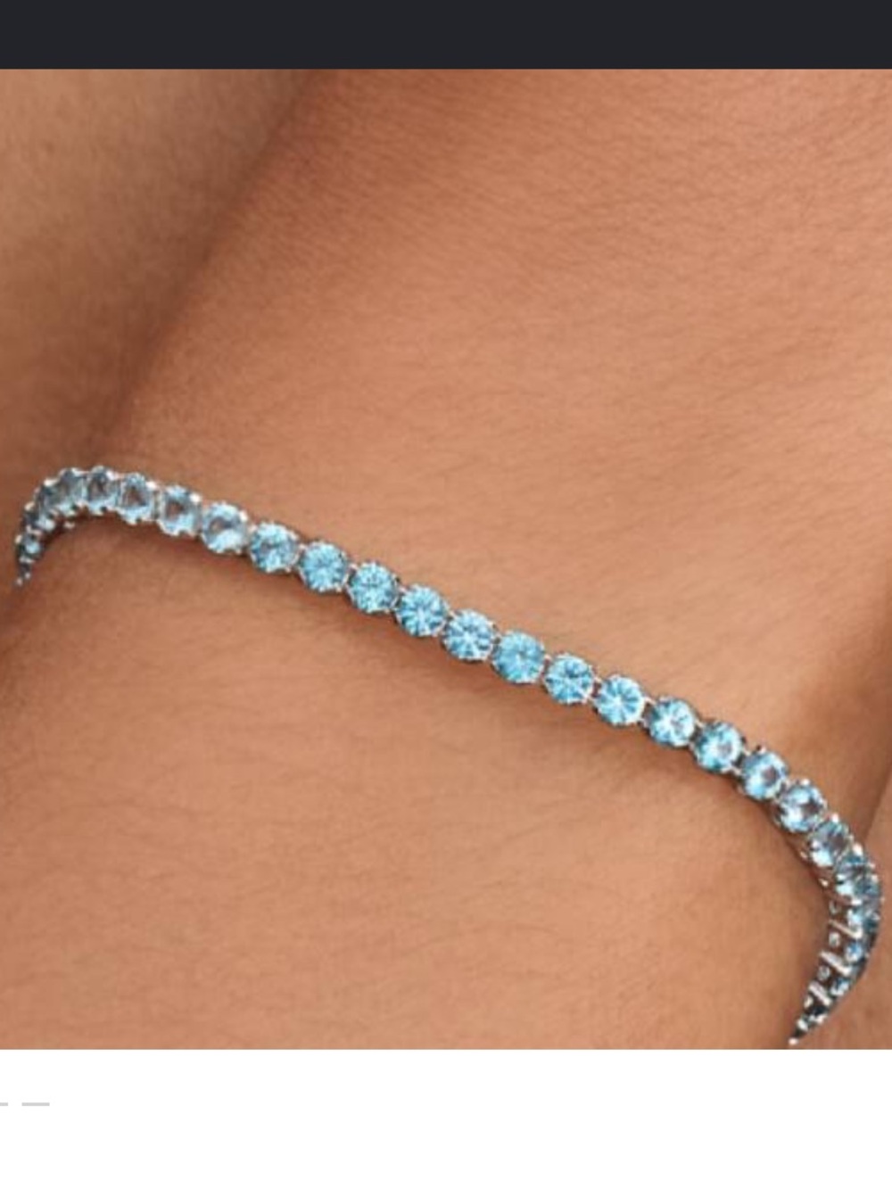 Pandora Sparkling Light Blue Tennis Bracelet